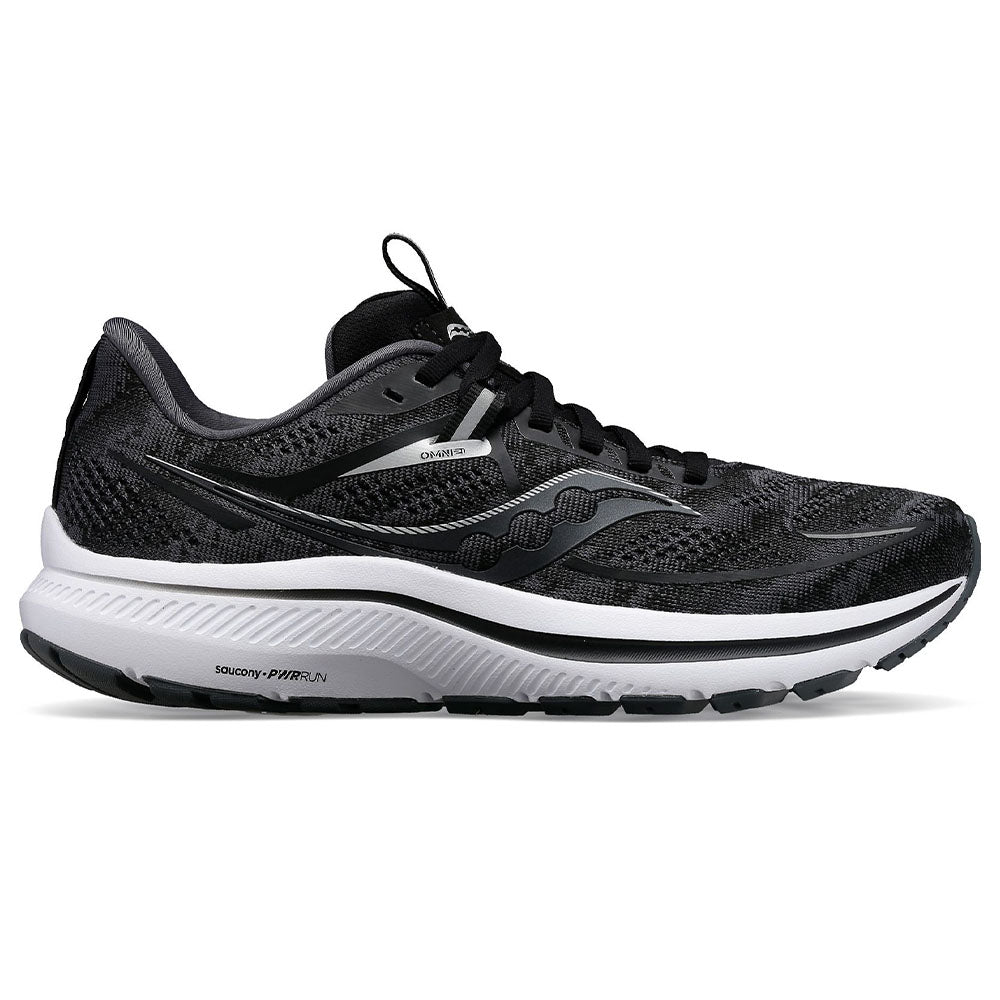 Women's Saucony Omni 21, Black/White, 8 D Wide