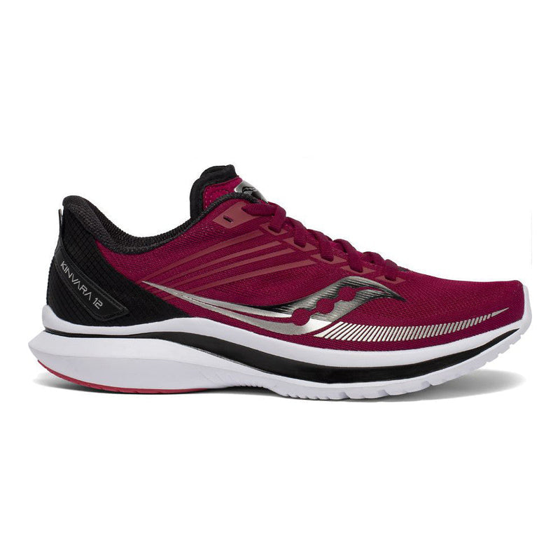 Women's Saucony Kinvara 12, Cherry/Black, 7.5 D Wide