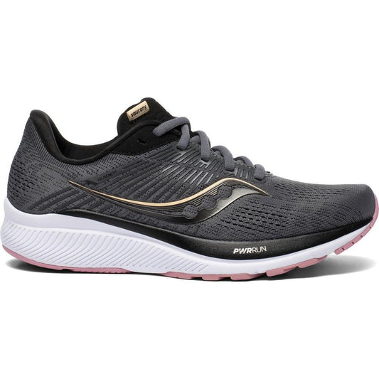 Women's Saucony Guide 14, Charcoal/Rose, 8 B Medium