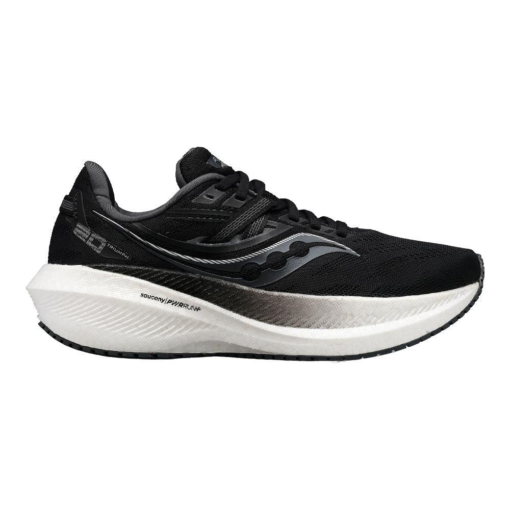 Women's Saucony Triumph 20, Black/White, 10 D Wide